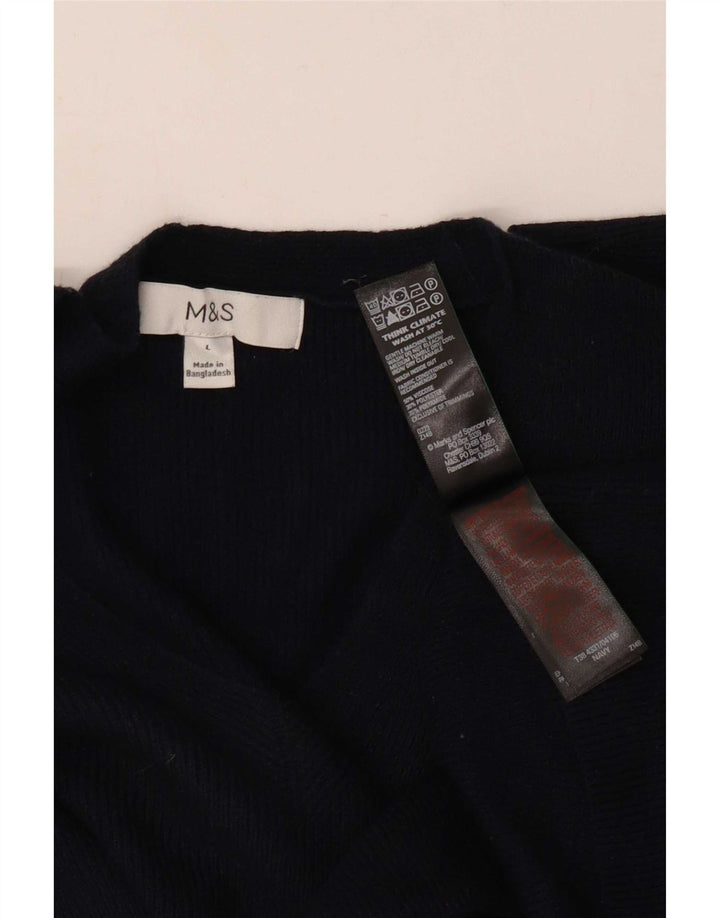 Marks & Spencer Γυναικείο πουλόβερ με λαιμόκοψη με V λαιμόκοψη UK 16 μεγάλη μαύρη βισκόζη