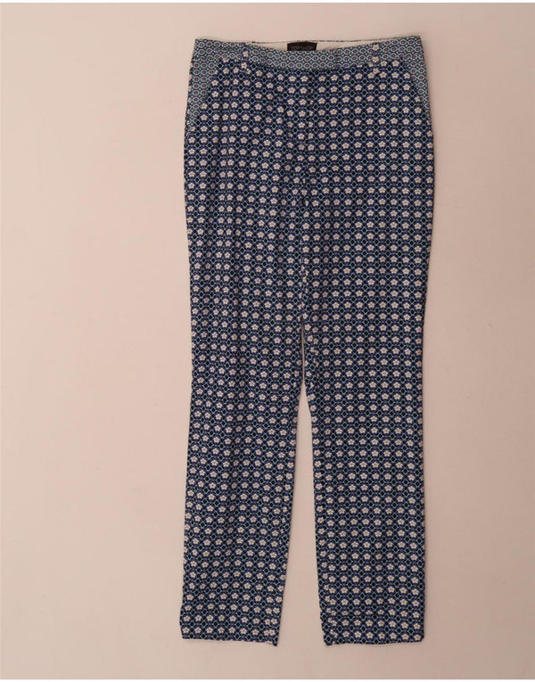 Topshop Γυναικείο παντελόνι Chino Slim Fit UK 8 Small W26 L28 Blue Geometric