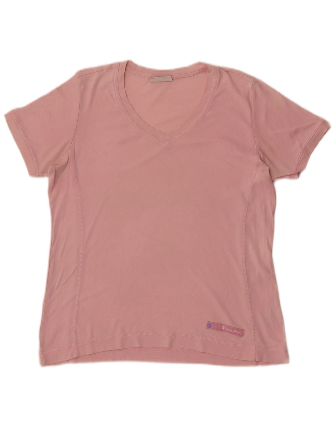 Champion Γυναικείο T-Shirt Top UK 14 Medium Pink Cotton