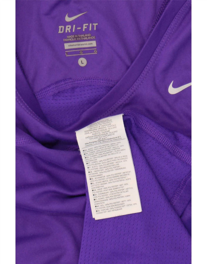 Γυναικείο γιλέκο Nike Dri Fit Top UK 14 Large Purple Polyester