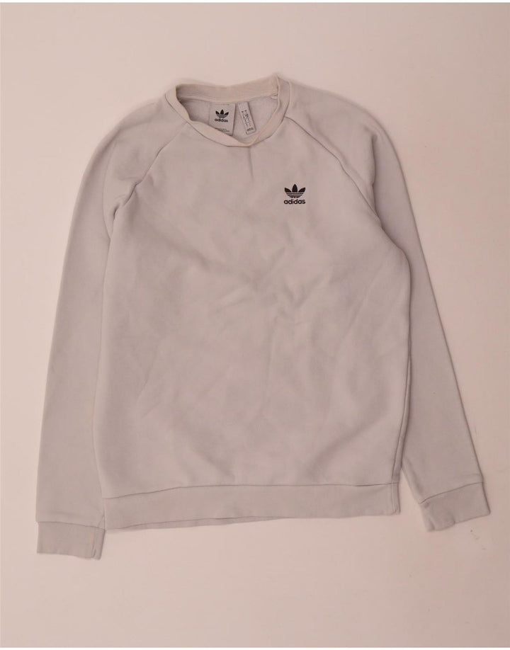 Ανδρικό φούτερ ADIDAS Jumper Μικρό λευκό βαμβακερό