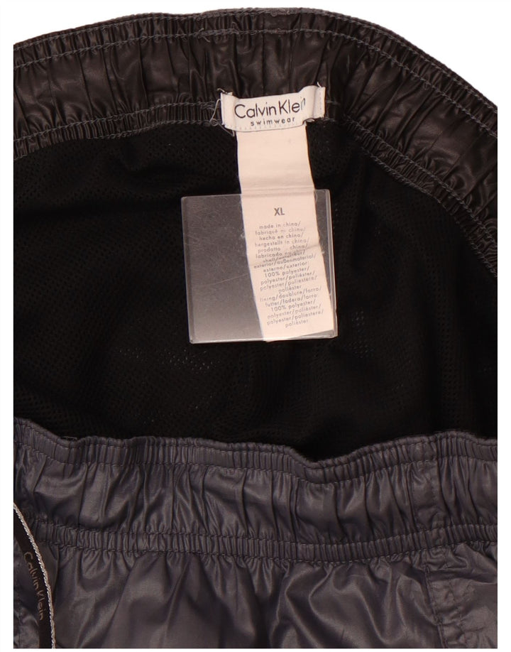 CALVIN KLEIN Ανδρικό γραφικό σορτς κολύμβησης XL γκρι πολυεστέρας
