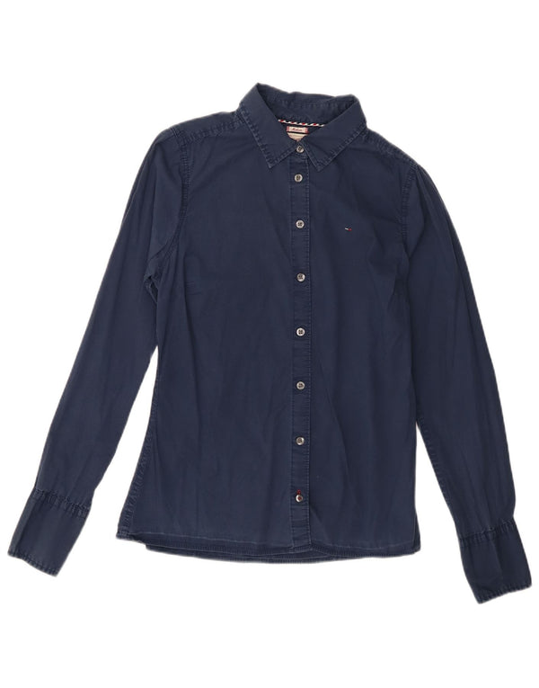 Tommy Hilfiger Γυναικείο πουκάμισο Classic Fit UK 12 Medium Navy Blue βαμβακερό