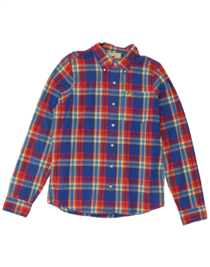 Ανδρικό πουκάμισο Hollister XL Blue Check Cotton