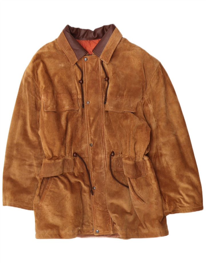 Vintage Ανδρικό Suede Jacket UK 38 Medium Brown