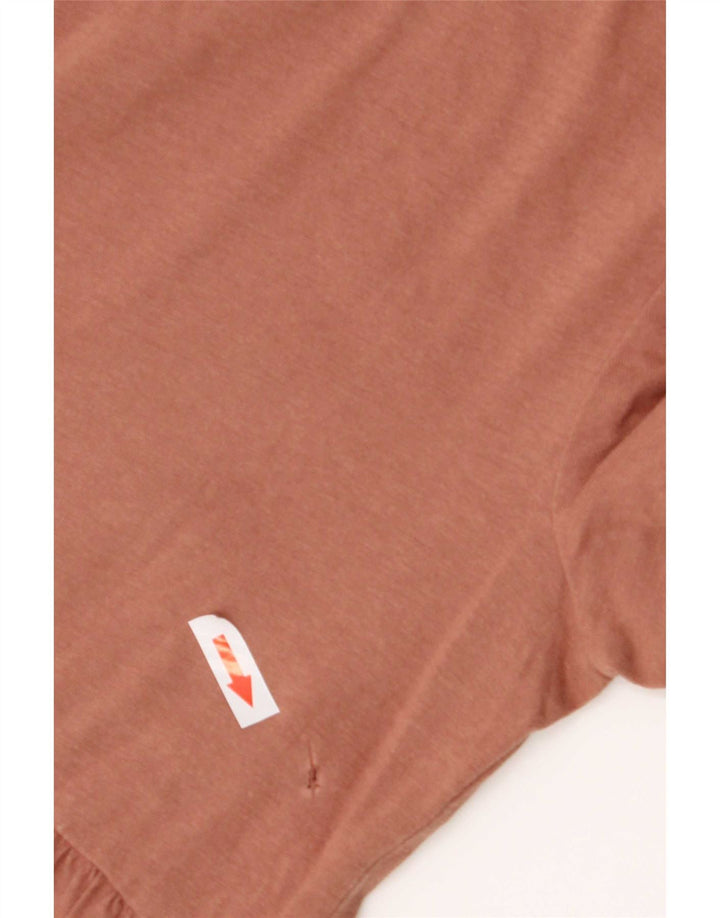Zara Γυναικεία κοντομάνικη μπλούζα τοπ UK 10 Small Brown
