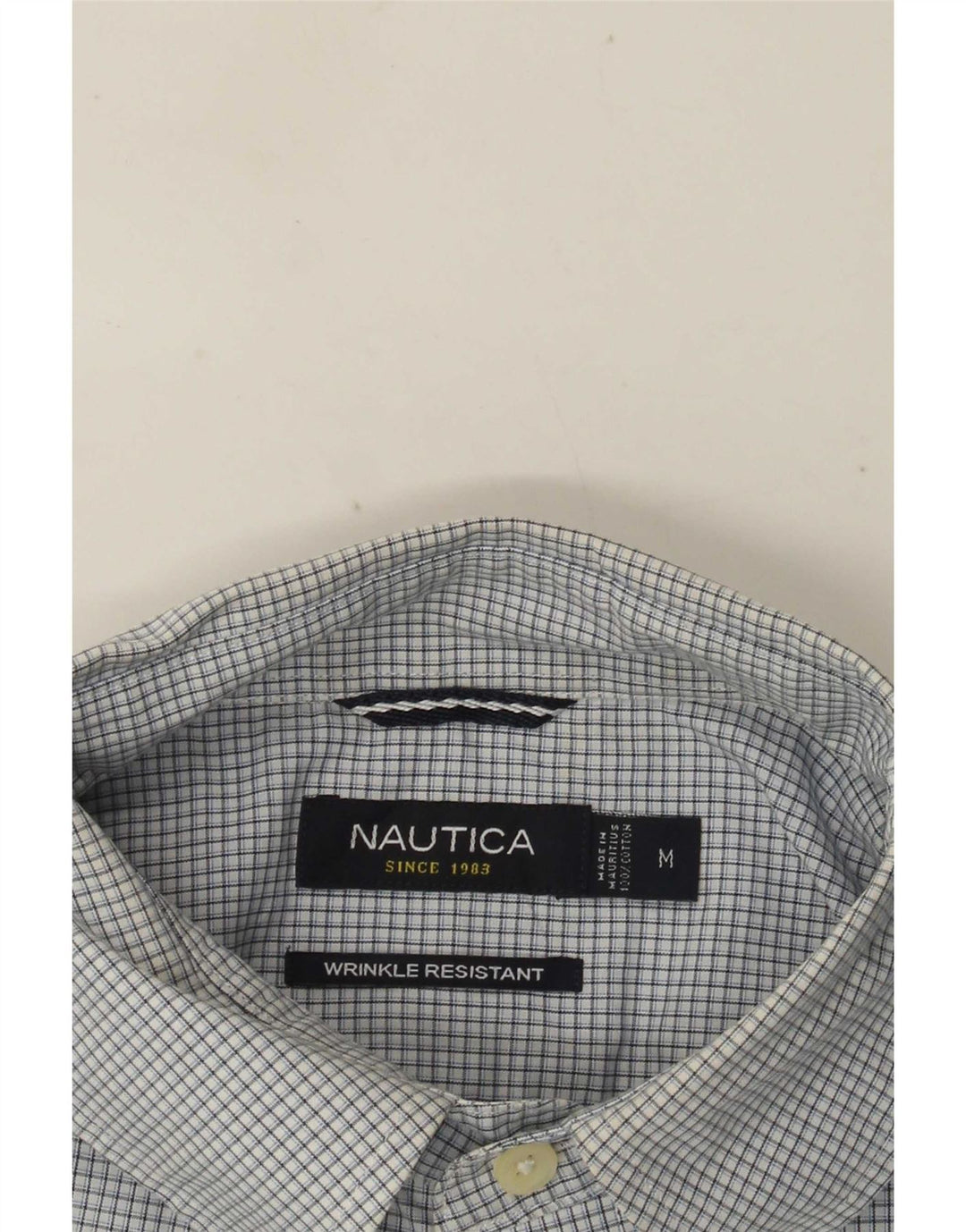 Ανδρικό πουκάμισο Nautica, μεσαίο μπλε βαμβακερό Gingham