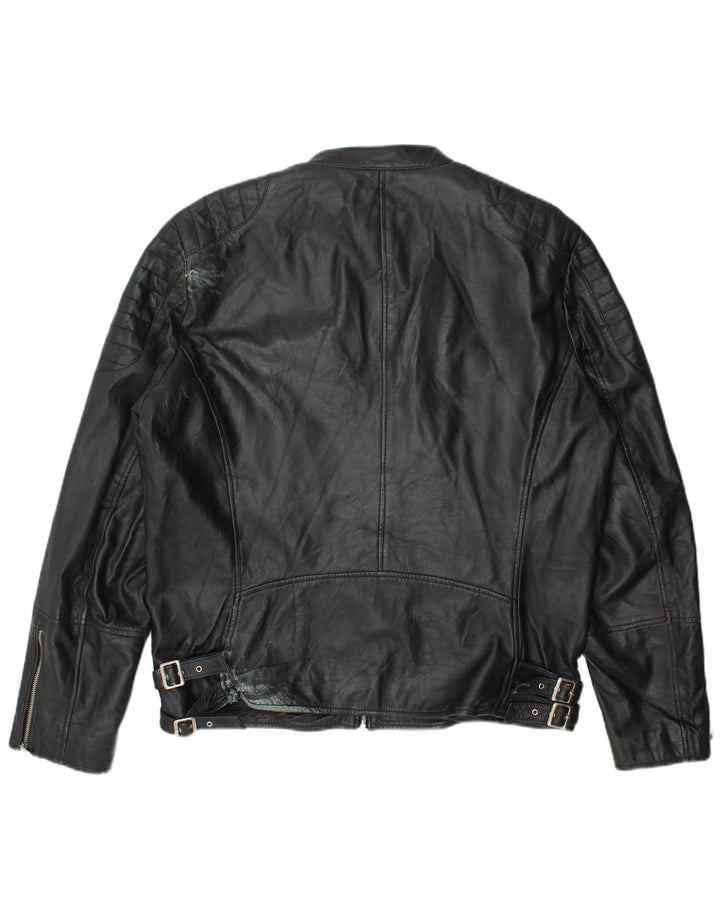 Conbipel Ανδρικό Δερμάτινο Μπουφάν Biker IT 54 XL Μαύρο Δερμάτινο