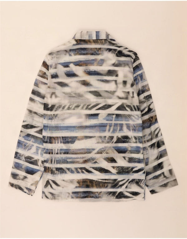 Perte by Krizia Womens Shirt UK 12 Medium Multicoloured Striped