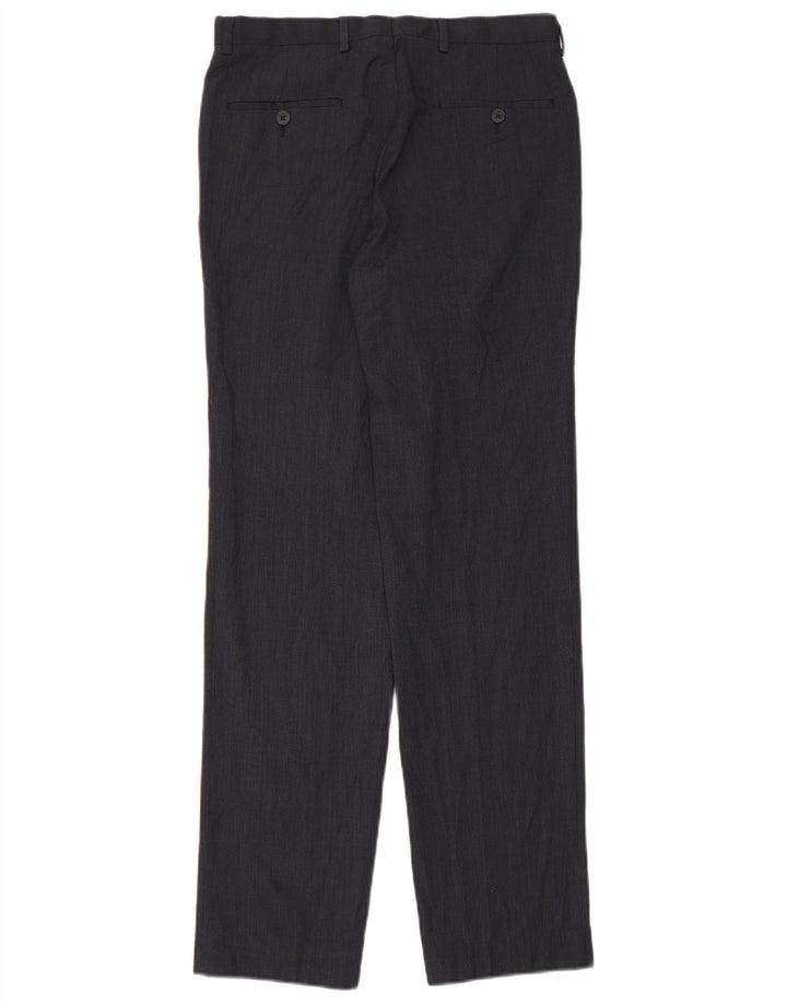 Ανδρικό ίσιο παντελόνι Marks & Spencer W30 L33 Navy Blue Polyester