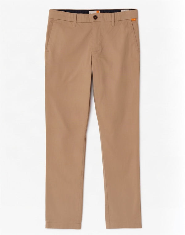 Timberland Mens Slim Fit Chino Trousers W30 L32 Beige Cotton