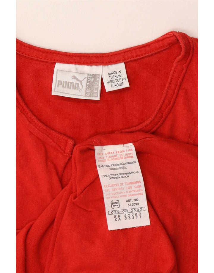 Γυναικείο γραφικό γιλέκο Puma UK 10 Μικρό Βαμβακερό κόκκινο