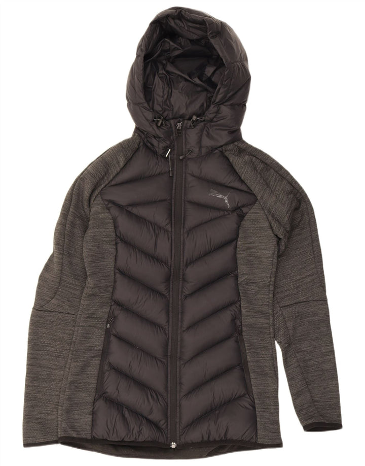 Puma Γυναικείο μπουφάν με κουκούλα UK 8 Small Grey Polyester