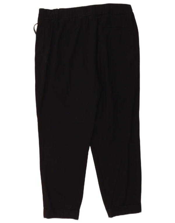 Marks & Spencer Γυναικείο κωνικό casual παντελόνι UK 16 μεγάλο W36 L27 μαύρο