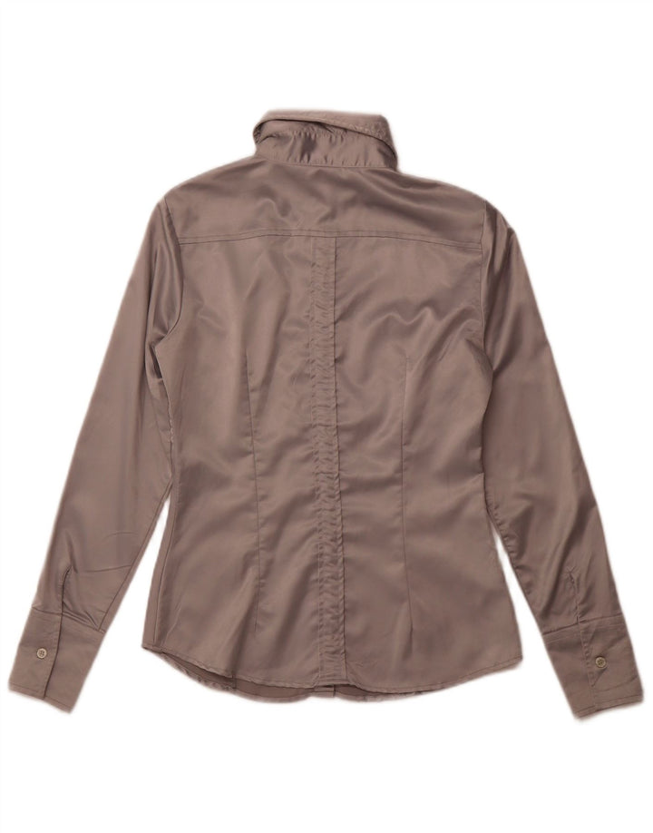 Γυναικείο πουκάμισο BENETTON Μπλούζα UK 10 Small Grey Polyester
