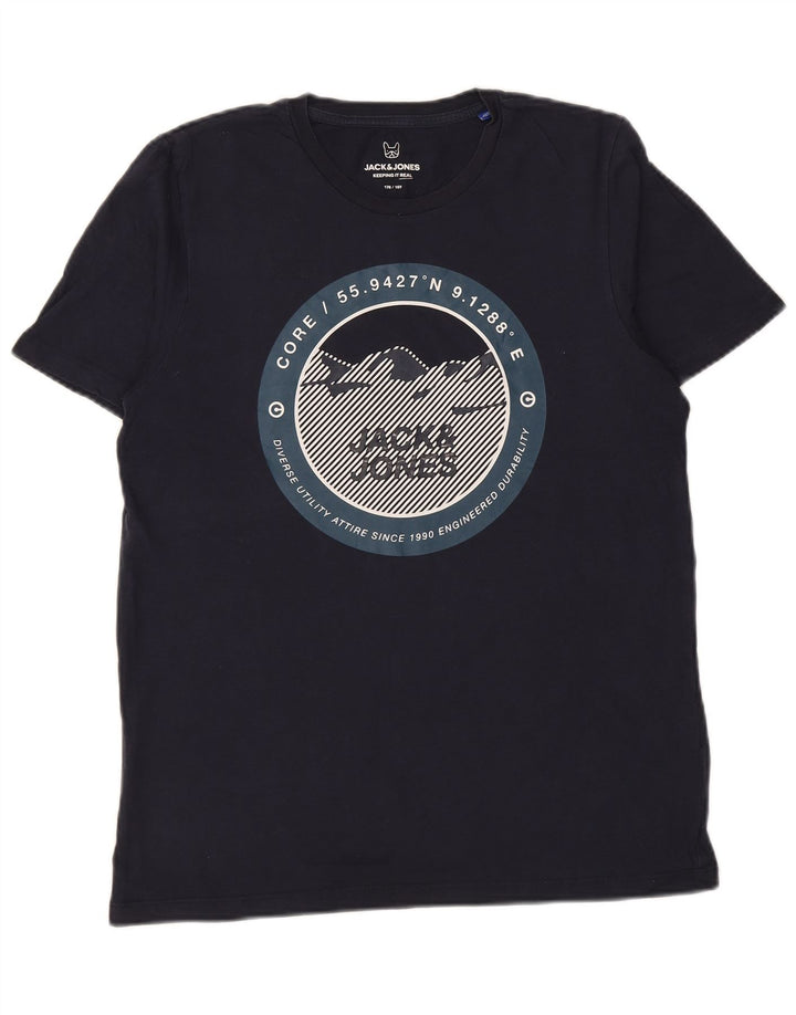 Jack & Jones Boys Core Graphic T-shirt 15-16 ετών Navy Blue
