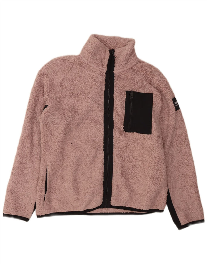 CALVIN KLEIN Γυναικείο Fleece Jacket UK 16 μεγάλο ροζ χρώμα από πολυεστέρα