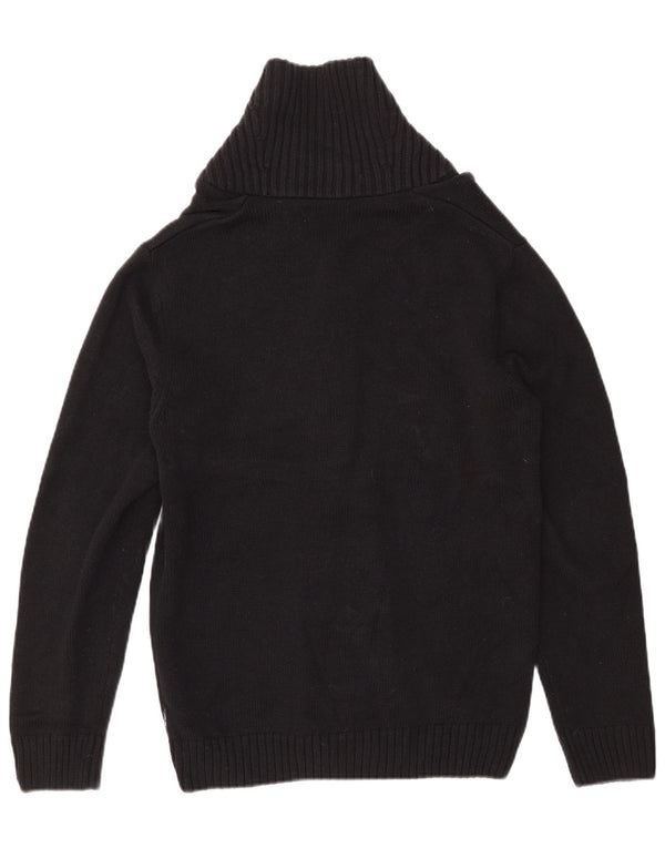 Ανδρικό πουλόβερ με ζακέτα CHAPS Small Black Fair Isle Cotton