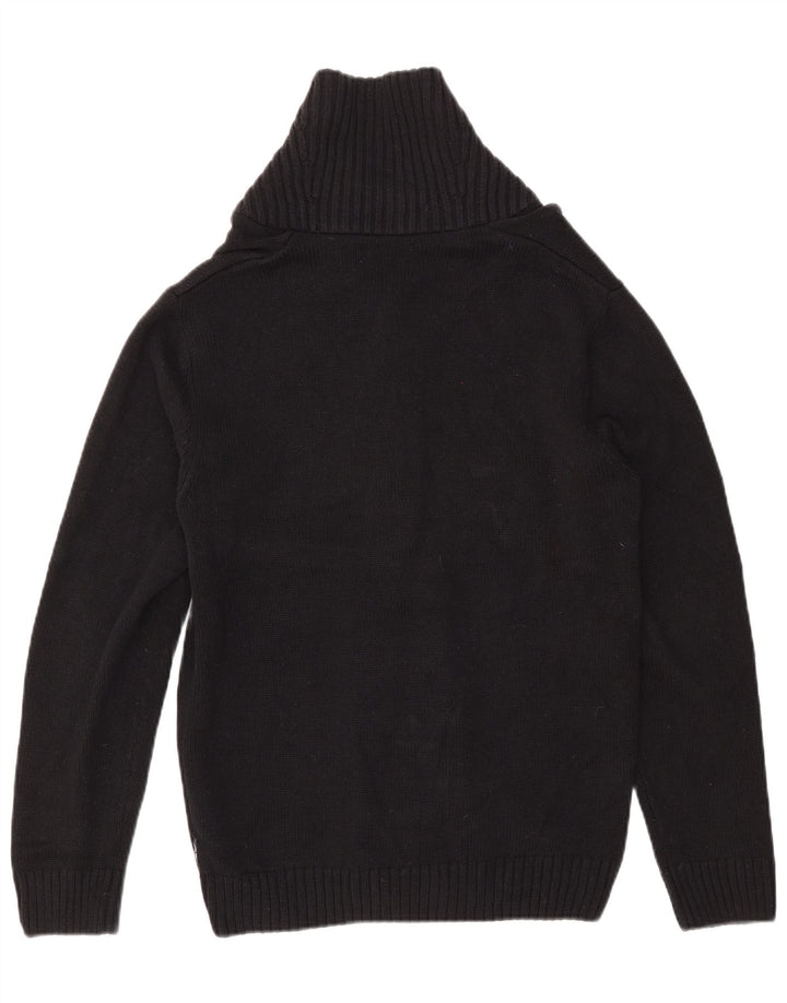 Ανδρικό πουλόβερ με ζακέτα CHAPS Small Black Fair Isle Cotton