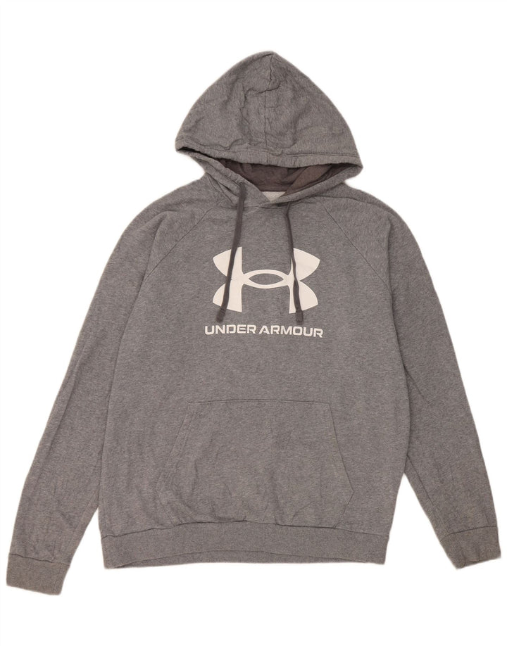 Under Armour Ανδρικό γραφικό κουκούλα, μεγάλο γκρι βαμβακερό
