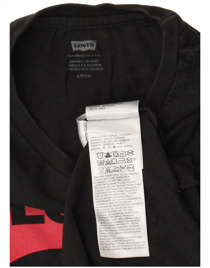 Γυναικείο γραφικό μπλουζάκι Levi's Top UK 10 Small Black Cotton