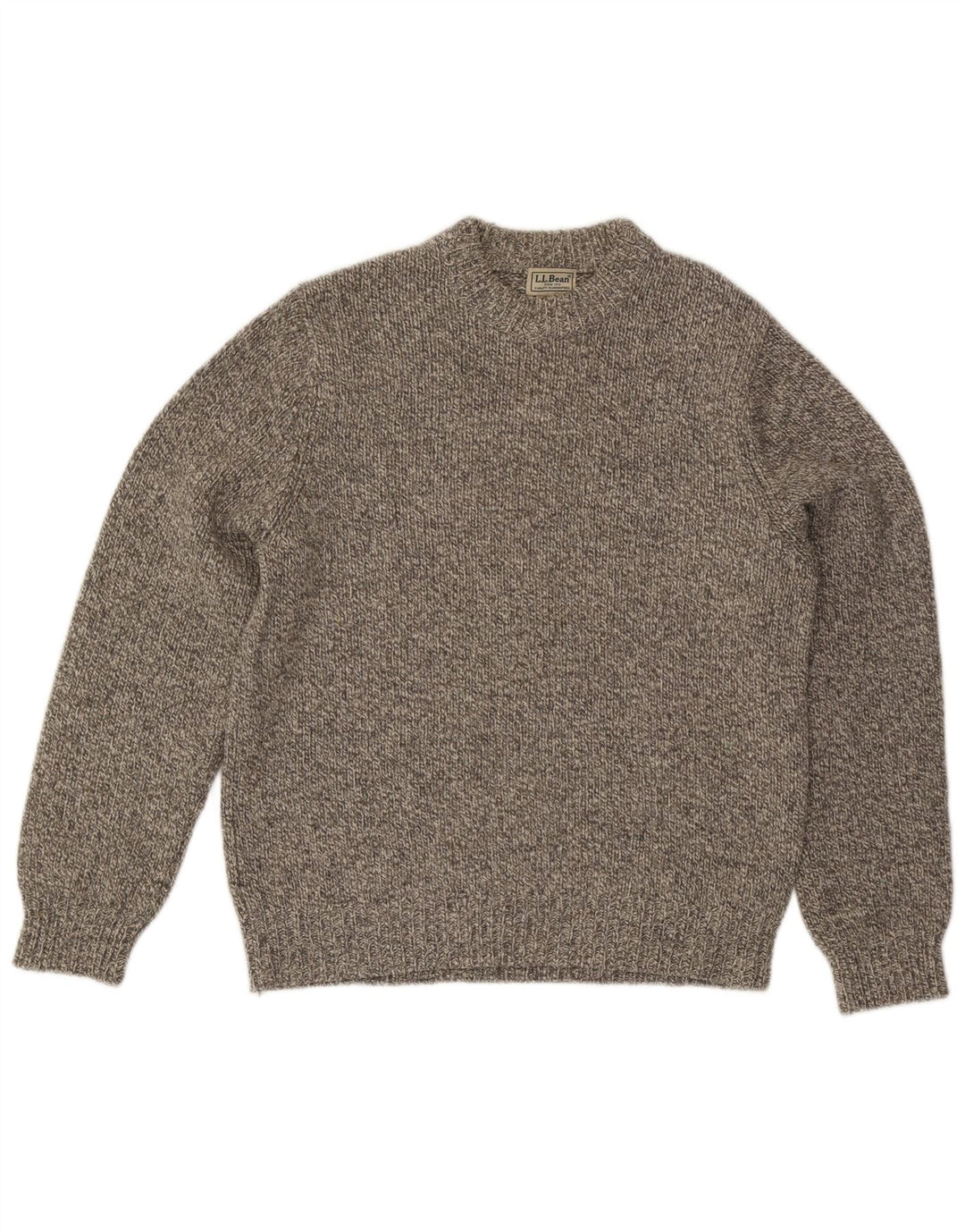 L.L.BEAN Ανδρικό πουλόβερ με λαιμόκοψη μεσαίου γκρι μαλλί