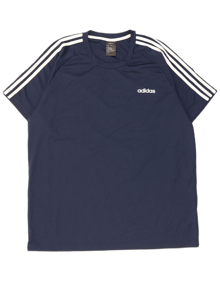 Adidas Ανδρικό T-Shirt Climalite Top XL Navy Blue Polyester