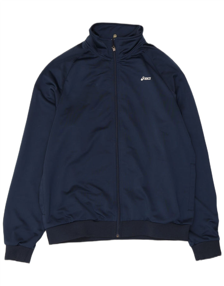 Γυναικεία αθλητική φόρμα Asics Top Jacket UK 18 XL Navy Blue Polyester