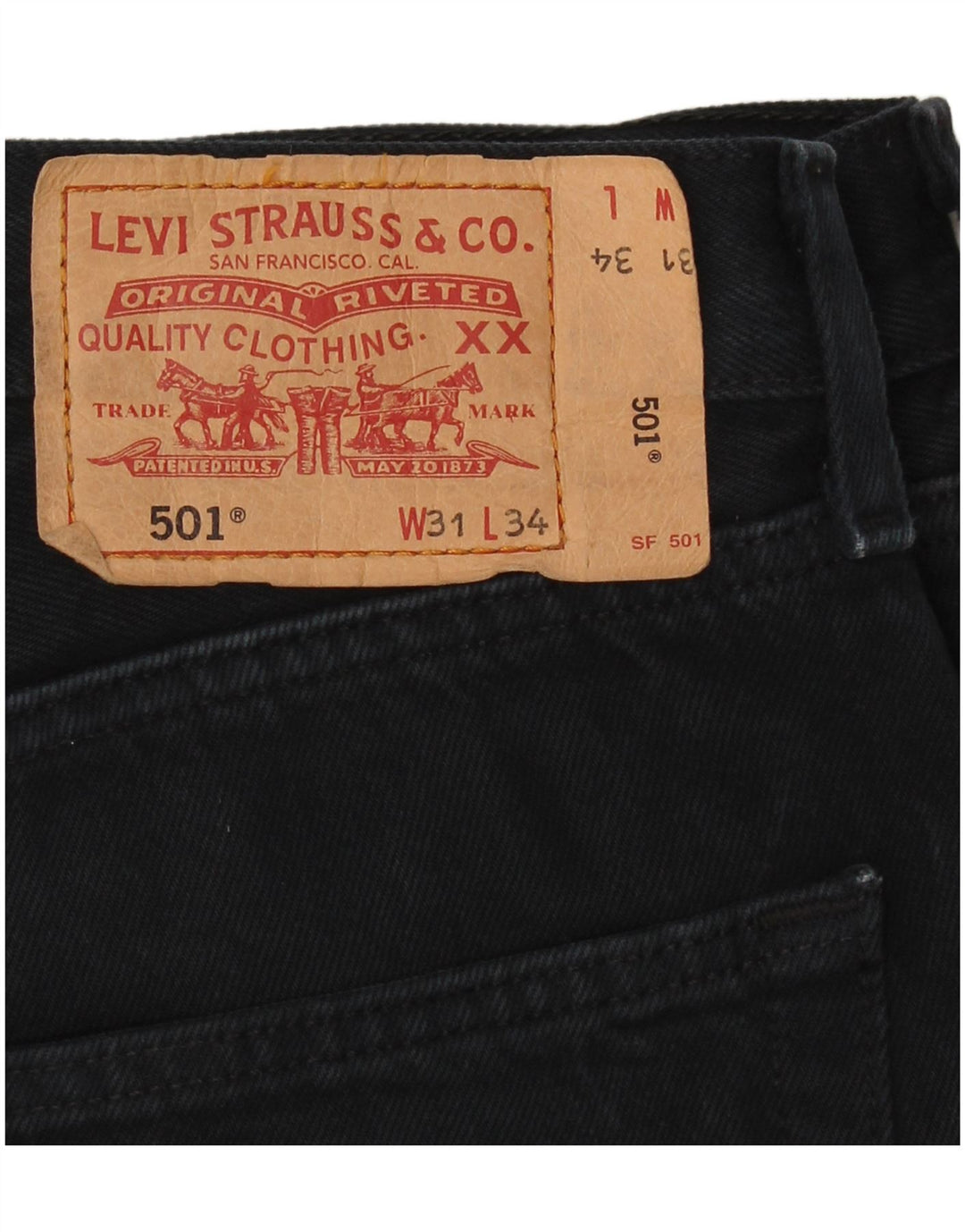 LEVI'S Ανδρικό τζιν 501 ίσιο W31 L34 Navy Blue