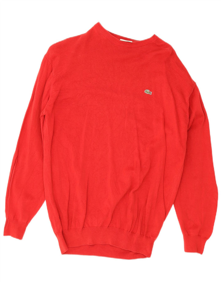 Ανδρικό πουλόβερ Lacoste Crew Neck Jumper Μέγεθος 4 Μεσαίο κόκκινο βαμβακερό