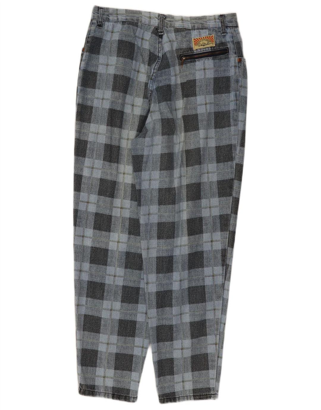 Γυναικείο τζιν κωνικό SPITFIRE W34 L27 Μπλε βαμβακερό καρό