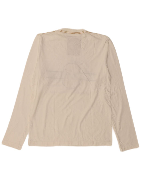 THINK PINK Ανδρικό γραφικό τοπ μακρυμάνικο XL από λευκό βαμβακερό