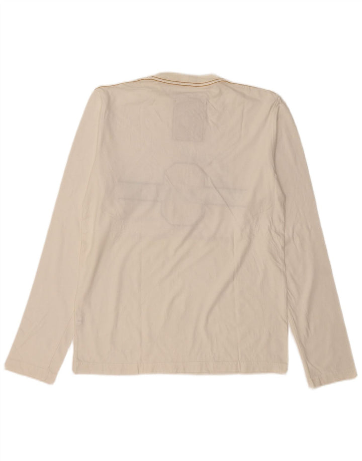 THINK PINK Ανδρικό γραφικό τοπ μακρυμάνικο XL από λευκό βαμβακερό