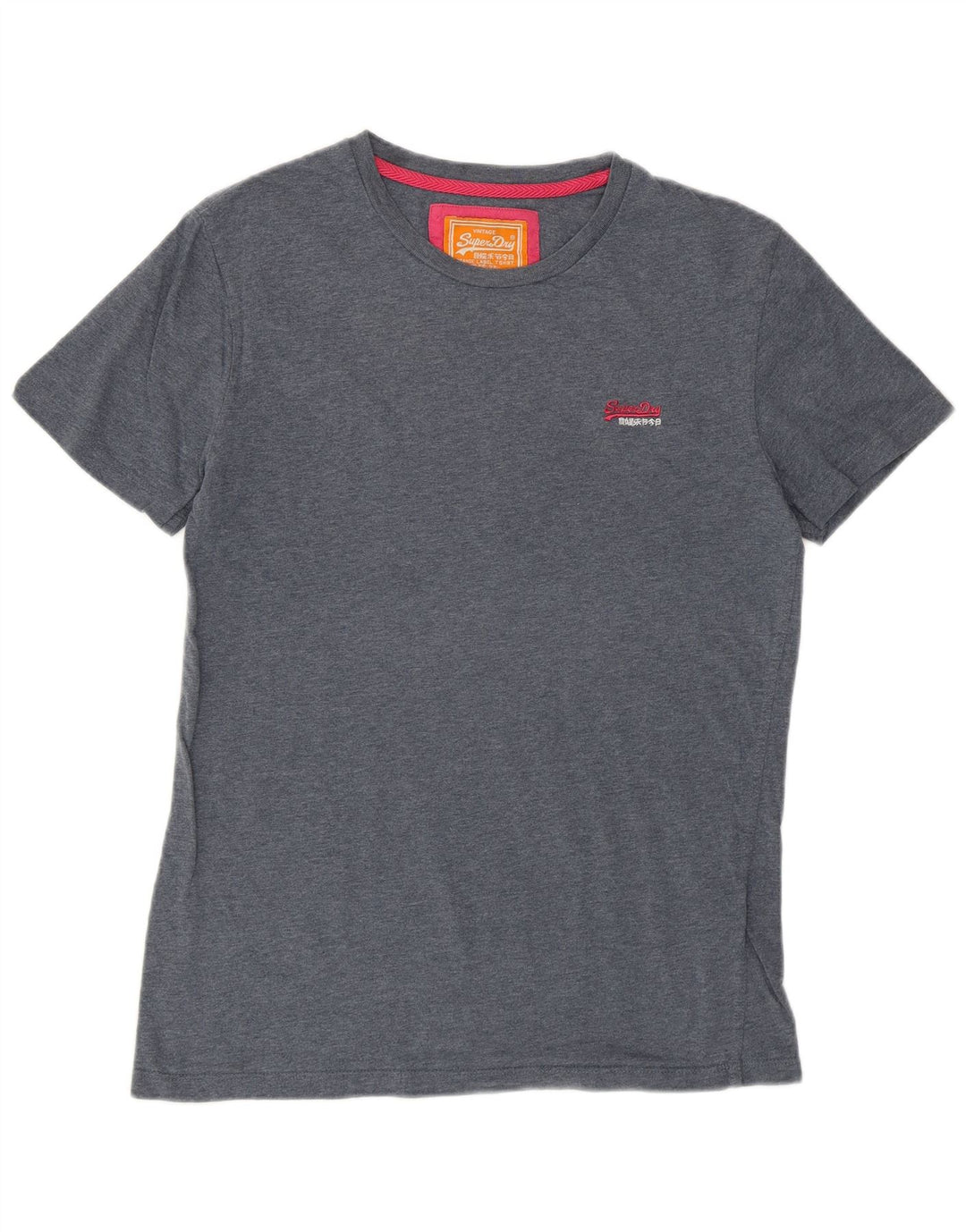 SUPERDRY Ανδρικό T-Shirt Top Μικρό Navy Blue από βαμβάκι