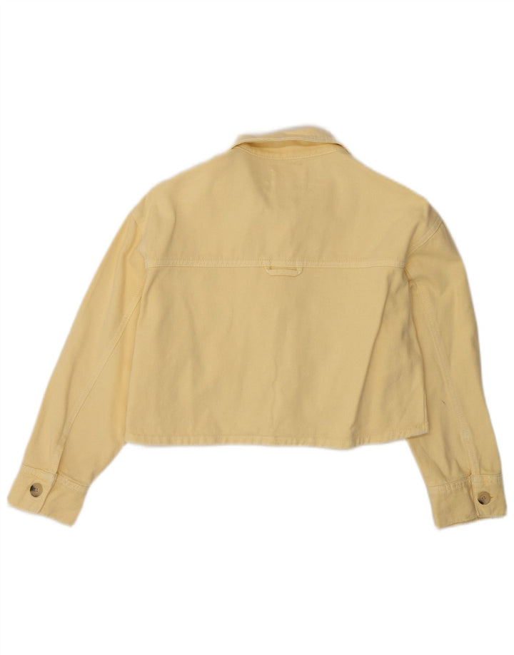 Zara Girls Crop Bomber Jacket 9-10 Years Yellow