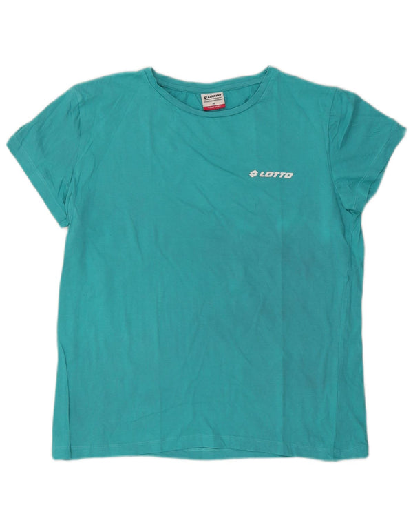 Lotto Γυναικείο T-Shirt Top UK 14 Medium Blue Cotton