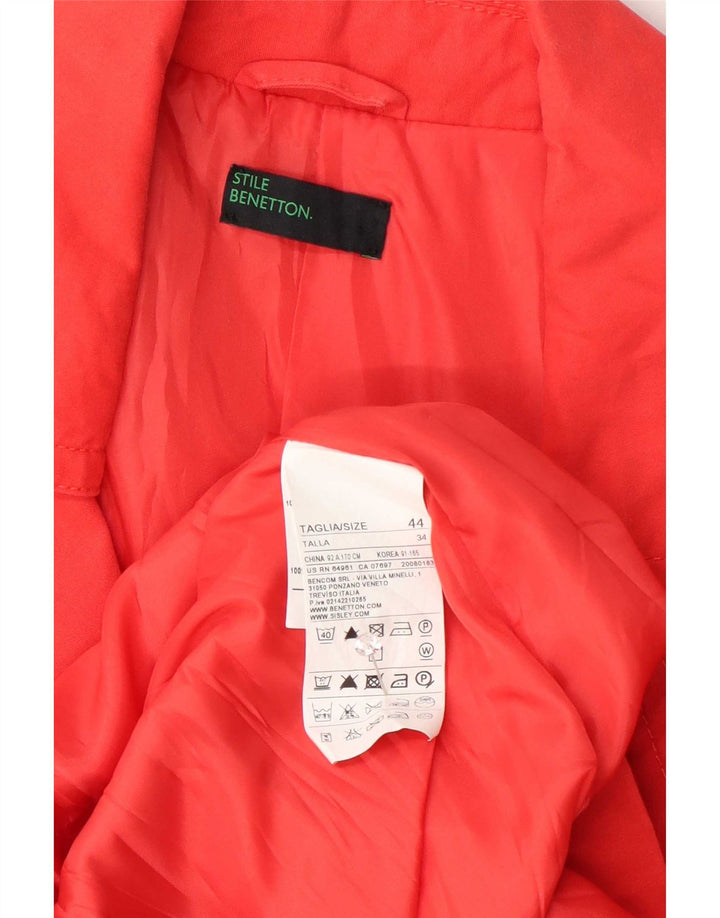 Γυναικεία καμπαρντίνα Benetton IT 44 Μεσαίο κόκκινο βαμβακερό