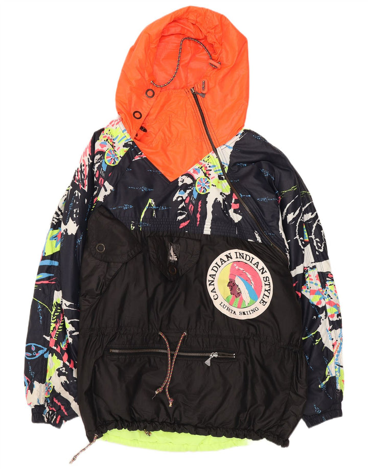 Γυναικείο μπουφάν βροχής μεγάλου μεγέθους πουλόβερ Luhta UK 18 XL Μαύρο Colourblock