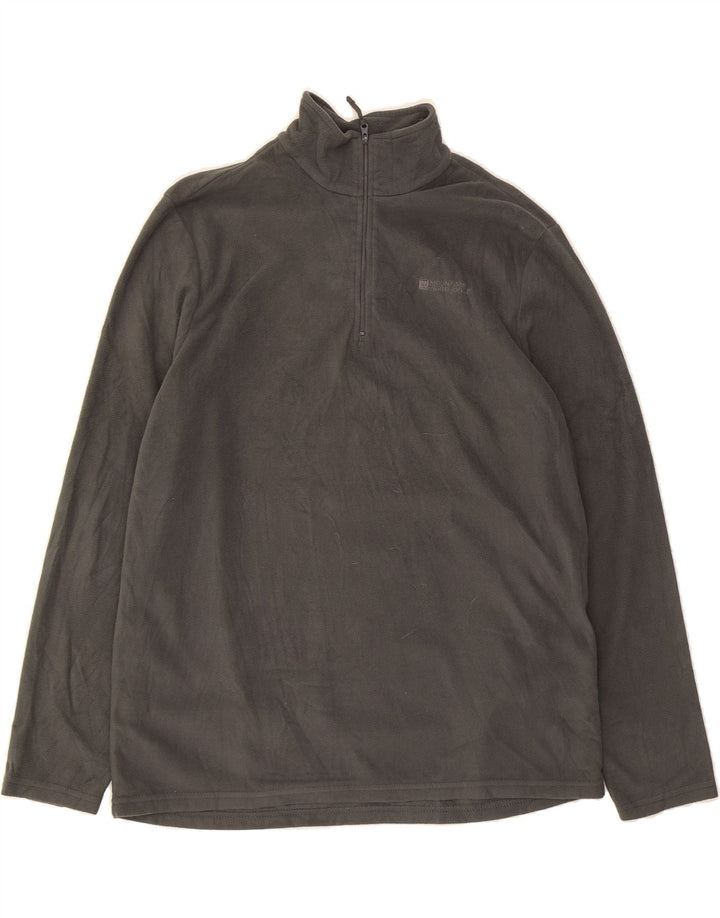 MOUNTAIN WAREHOUSE Mens Zip Neck Fleece Jumper Large Grey Polyester Vintage Mountain Warehouse and Second-Hand Mountain Warehouse from Messina Hembry 