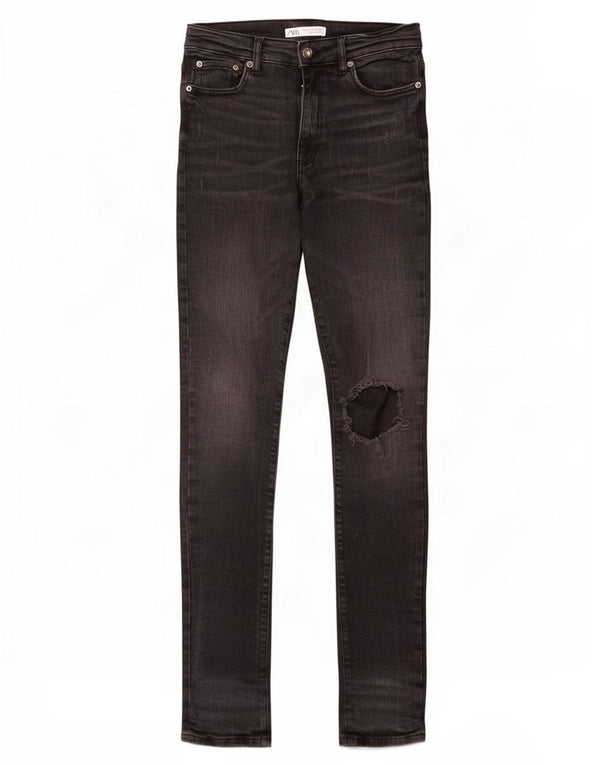 Zara Ανδρικά στενά τζιν EU 42 Large W32 L34 Μαύρο βαμβακερό
