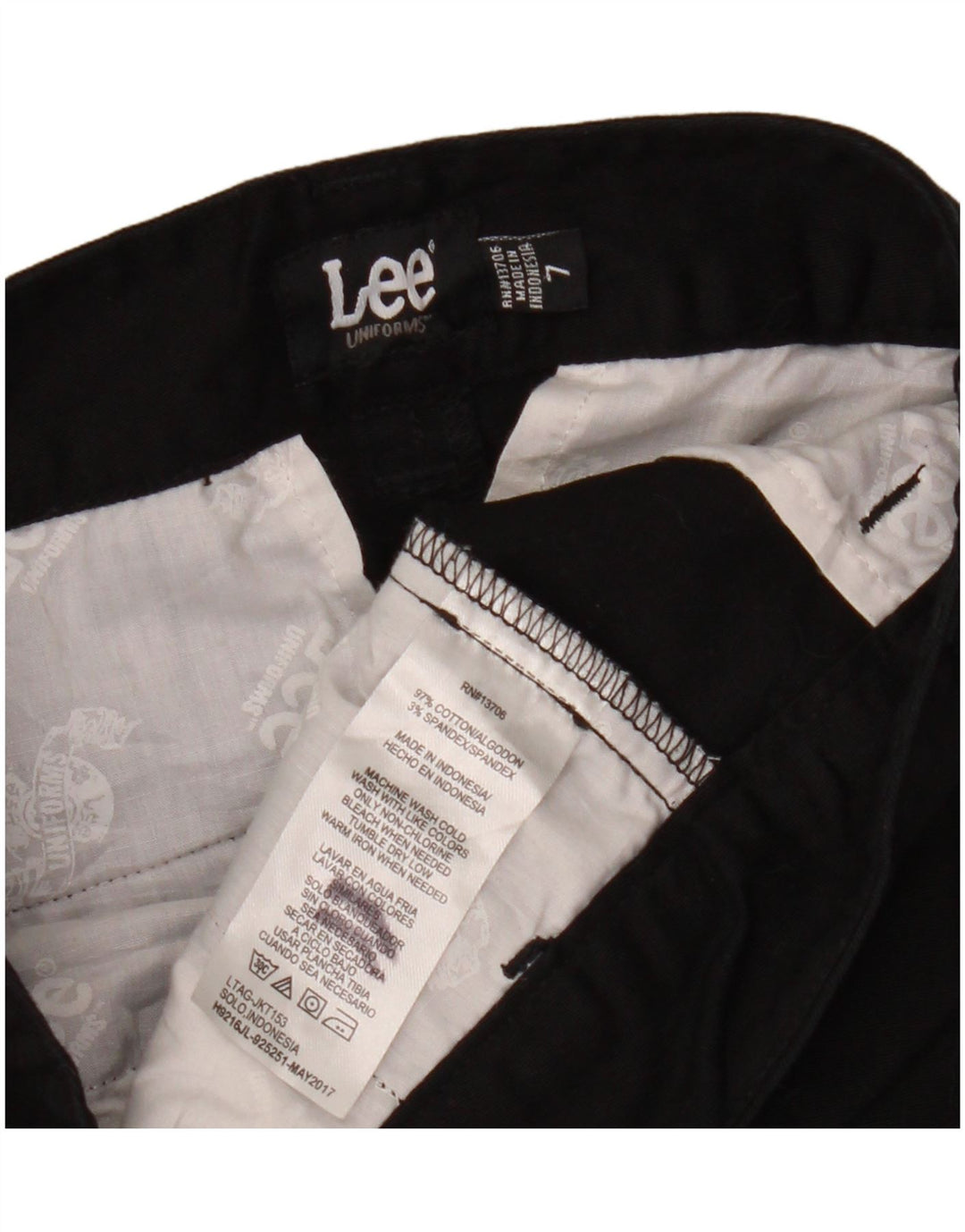LEE Womens Chino Shorts US 7 Medium W30  Black Cotton