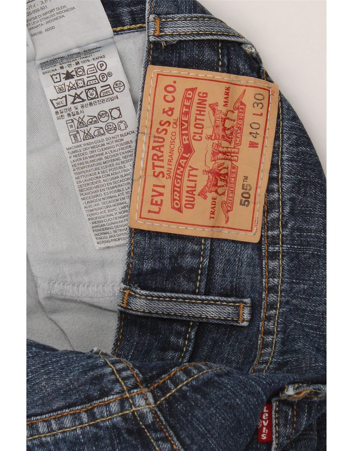 Levi's Mens 505 Straight Jeans W40 L30 Blue Cotton