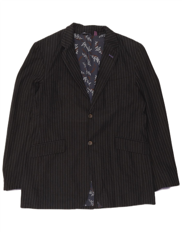 Ted Baker Ανδρικό τζάκετ με 2 κουμπιά, 6 2XL, βαμβακερό μπλέ μπλέ