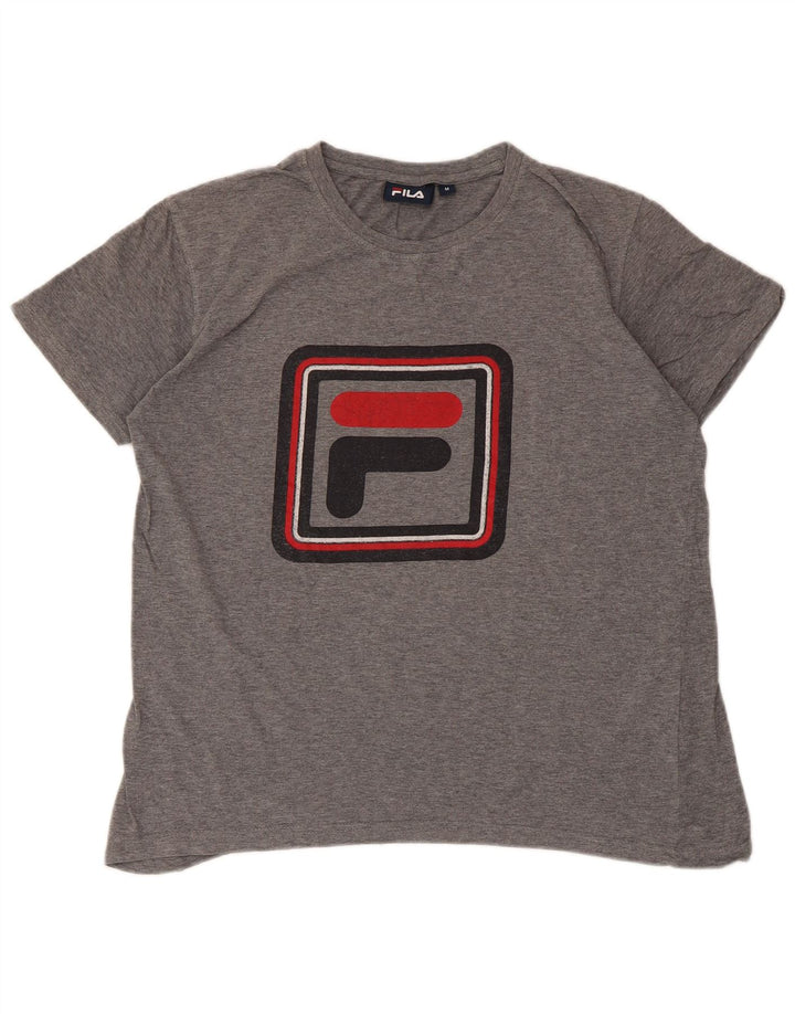 Ανδρικό γραφικό T-Shirt Fila Top Medium Grey Flecked