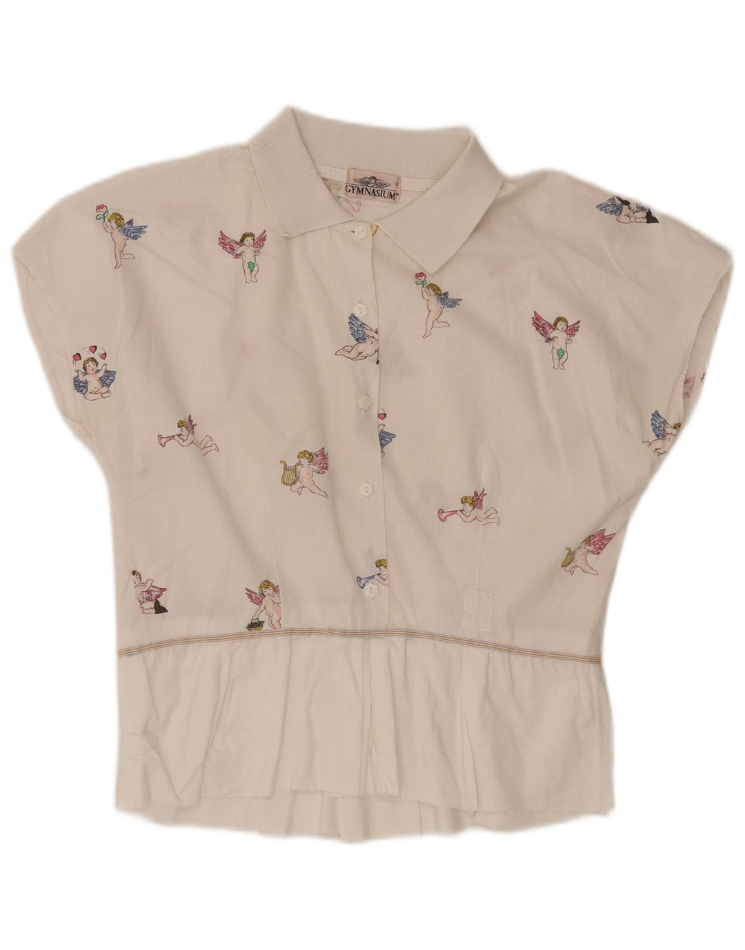 Γυναικεία γραφική μπλούζα GYMNASIUM Top UK 14 Large Off White Βαμβακερή