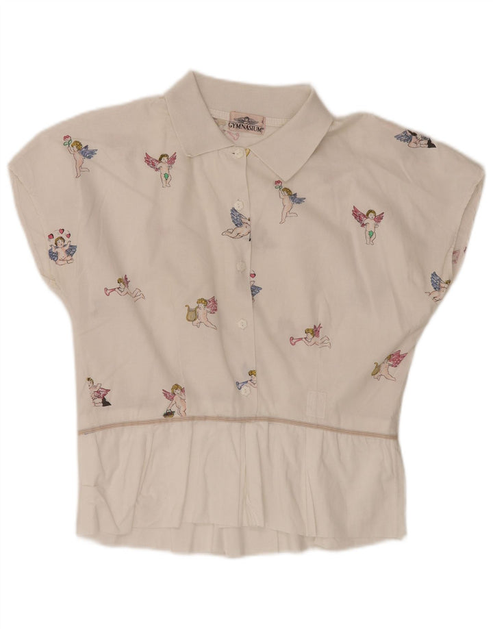 Γυναικεία γραφική μπλούζα GYMNASIUM Top UK 14 Large Off White Βαμβακερή