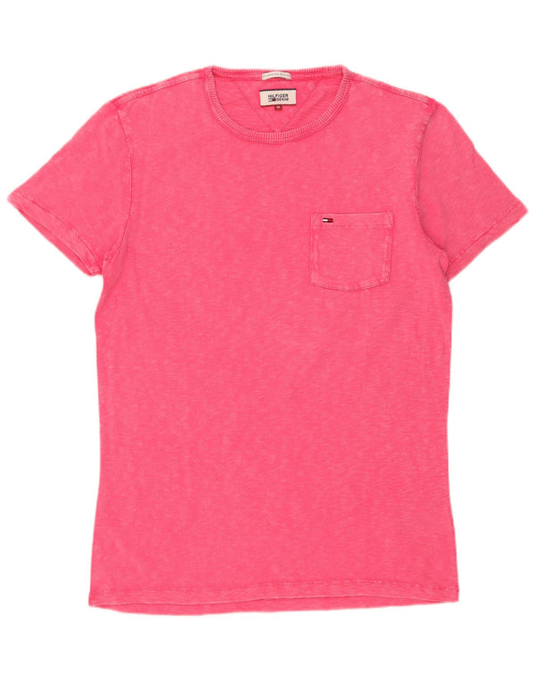 Ανδρικό T-Shirt Tommy Hilfiger Top Βαμβακερό σε μεσαίο ροζ χρώμα
