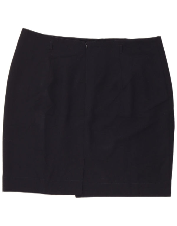 Marks & Spencer Womens Pencil Skirt UK 20 2XL W38  Navy Blue Polyester