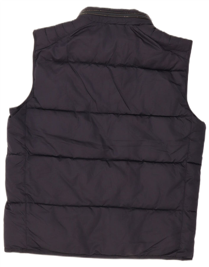 Zara Ανδρικό padded Gilet UK 42 XL Navy Blue Polyester