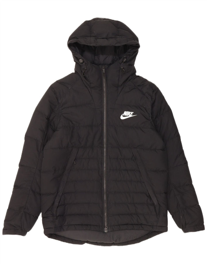 Ανδρικό μπουφάν με κουκούλα Nike UK 40 μεγάλο μαύρο πολυεστέρα